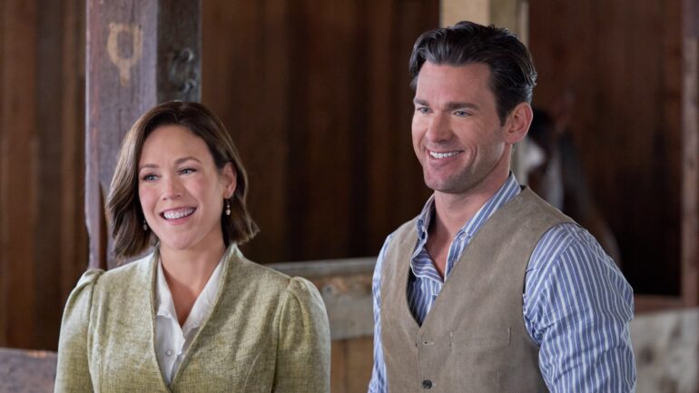 Erin Krakow as Elizabeth and Kevin McGarry as Nathan in 'When Calls the Heart' Season 11 Episode 11