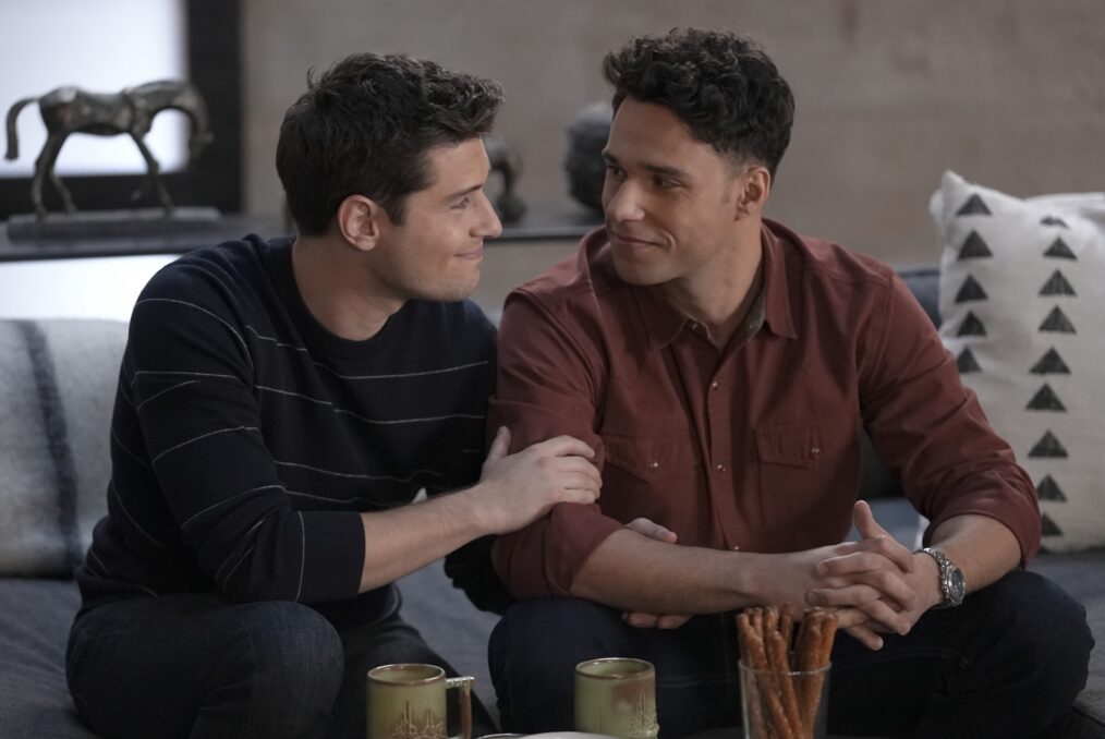 Ronen Rubinstein as T.K. and Rafael Silva as Carlos in '9-1-1: Lone Star'