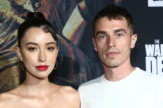 Christian Serratos and David Boyd at 'The Walking Dead' premiere party
