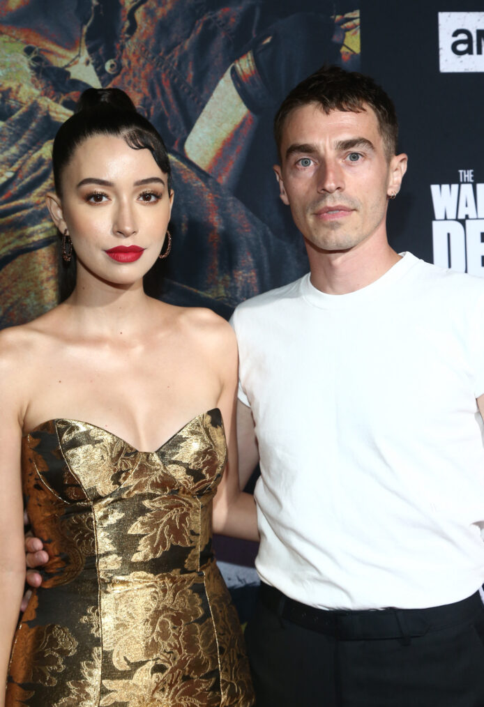 Christian Serratos and David Boyd at 'The Walking Dead' premiere party