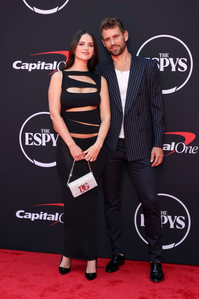 Natalie Joy and Nick Viall attend the 2024 ESPY Awards