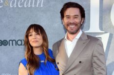 Kaley Cuoco and Tom Pelphrey at the 'Love & Death' premiere