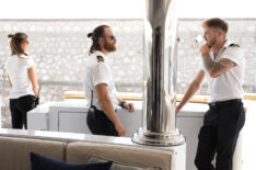 Gael Cameron, Iain MacLean, Nathan Gallagher in Below Deck Mediterranean - Season 9
