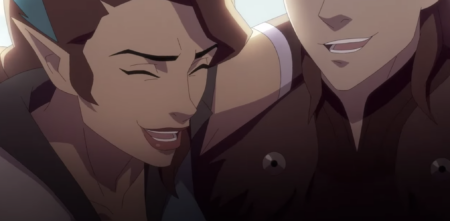 Laura Bailey as Vex'ahlia and Liam O'Brien as Vax'ildan