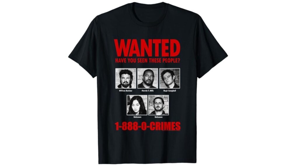 The Boys Anti-Supe Wanted Poster T-Shirt