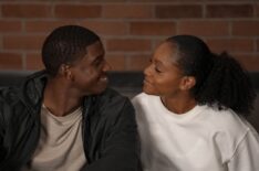 Martin Bobb-Semple as Lando and Geffri Maya as Simone Hicks in 'All American: Homecoming' Season 2 Episode 9 'Had Place'