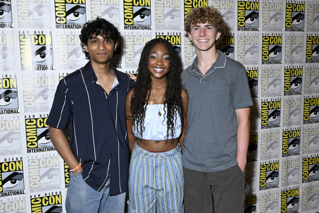 Aryan Simhadri, Leah Jeffries and Walker Scobell of “Percy Jackson and the Olympians” at the 2024 San Diego International Comic-Con