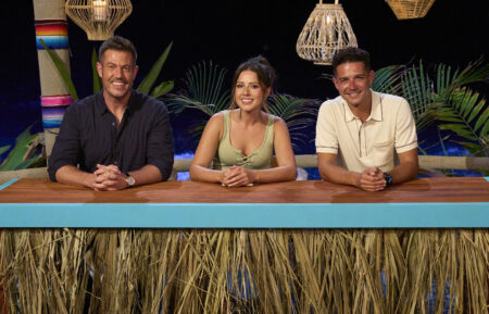 Jesse Palmer, Katie Thurston, and Wells Adams on 'Bachelor in Paradise'