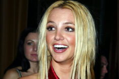 Singer Britney Spears celebrates at a New Year's Eve party hosted by herself and actress Natalie Portman at Ian Schrager's Hudson Hotel December 31, 2002 in New York City.