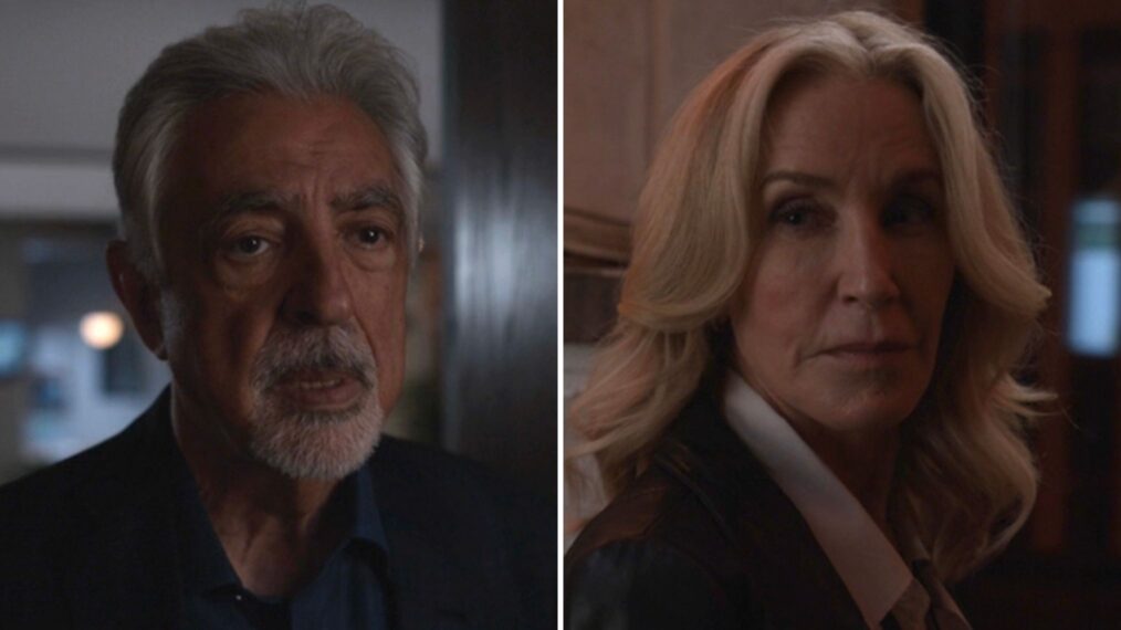 Joe Mantegna as Rossi and Felicity Huffman as Jill in 'Criminal Minds: Evolution' Season 17 Episode 7