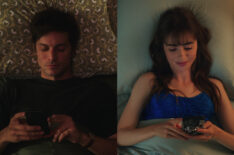 Lily Collins as Emily Cooper and Lucas Bravo as Gabriel in 'Emily in Paris'