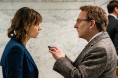 Katja Herbers as Kristen Bouchard and Michael Emerson as Leland Townsend in 'Evil' Season 1 Episode 1 'Pilot'