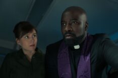 Katja Herbers as Kristen Bouchard and Mike Colter as David Acosta in 'Evil' Season 4 Episode 6 'How To Dance in Three Easy Steps'