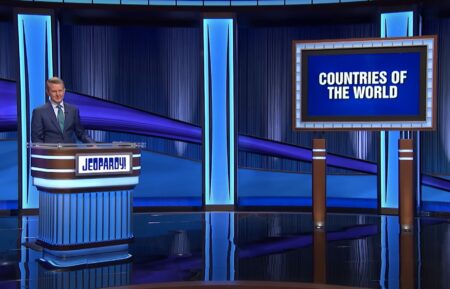 Ken Jennings presents the Final Jeopardy category on 'Jeopardy!' on July 11, 2024