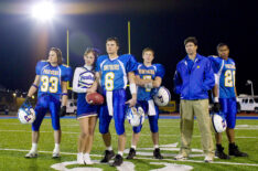 'FRIDAY NIGHT LIGHTS,' Taylor Kitsch as Tim Riggins, Minka Kelly as Lyla Garrity, Scott Porter as Jason Street, Zach Gilford as Matt Saracen, Kyle Chandler as Eric Taylor, Gaius Charles as Smash Williams, 'Pilot', 2006-2011