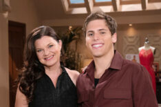 Heather Tom and Crew Morrow on 'The Bold and the Beautiful' Set CBS Television City Los Angeles, Ca.