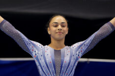 Hezly Rivera prepares for her uneven bars routine on Day Four of the 2024 U.S. Olympic Team Gymnastics Trials at Target Center on June 30, 2024 in Minneapolis, Minnesota.
