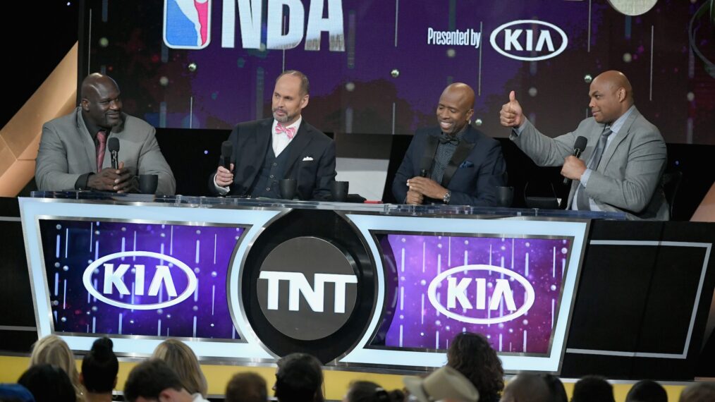 Shaquille O'Neal, Ernie Johnson Jr., Kenny Smith, and Charles Barkley