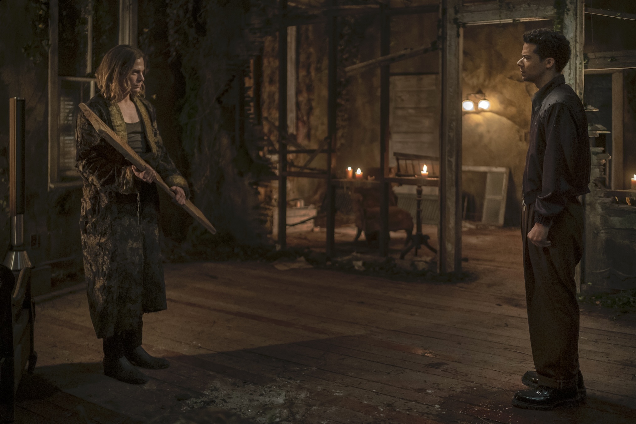 Jacob Anderson as Louis De Point Du Lac and Sam Reid as Lestat De Lioncourt - Interview with the Vampire _ Season 2, Episode 8