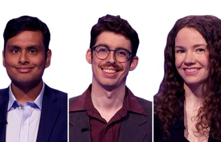 Karan Menon, Isaac Hirsch, and Stephanie Lewis for 'Jeopardy!'