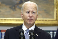 President Joe Biden delivers remarks on the assassination attempt on Republican presidential candidate former President Donald Trump, at the White House on July 14, 2024 in Washington, DC. A shooter opened fire injuring former President Trump, killing one audience member and injuring others during a campaign event in Butler, Pennsylvania on July 13.