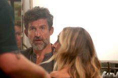 Sarah Jessica Parker and Jonathan Cake are seen filming a dinner date scene on the set of 'And Just Like That' on June 28, 2024 in New York City.
