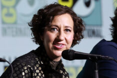 Kristen Schaal speaks onstage during the 'What We Do In The Shadows' Farewell Tour Kick-Off Panel during 2024 Comic-Con International at San Diego Convention Center