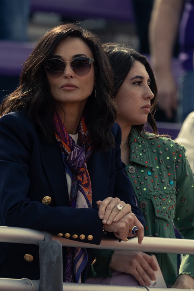 Demi Moore as Cami Miller and Rylie Rodriguez as Monty’s daughter in season 1, episode 2 of 'Landman'