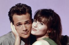 Luke Perry and Shannen Doherty in Beverly Hills, 90210