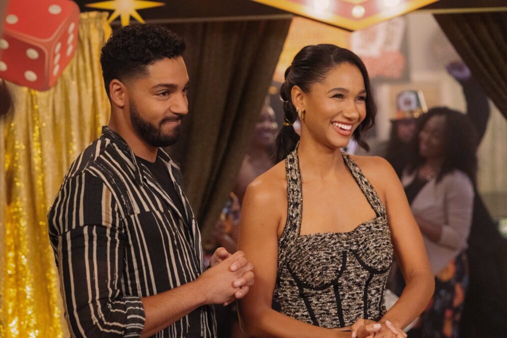 Michael Evans Behling as Jordan Baker, and Greta Onieogou as Layla Keating on 'All American'