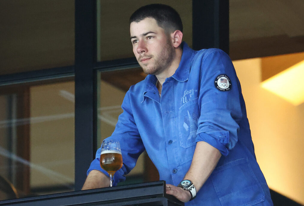 Nick Jonas attends the Artistic Gymnastics Women's Qualification on day two of the Olympic Games Paris 2024 at Bercy Arena on July 28, 2024 in Paris, France.