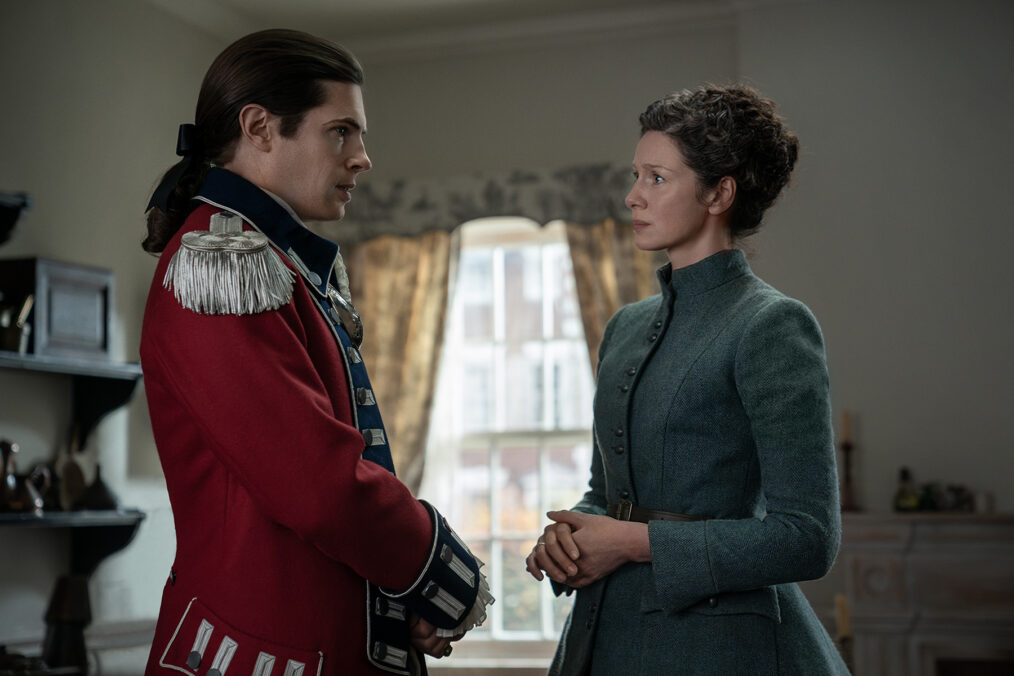 David Berry as Lord John Grey, Caitriona Balfe as Claire in 'Outlander' Season 7 Part 2