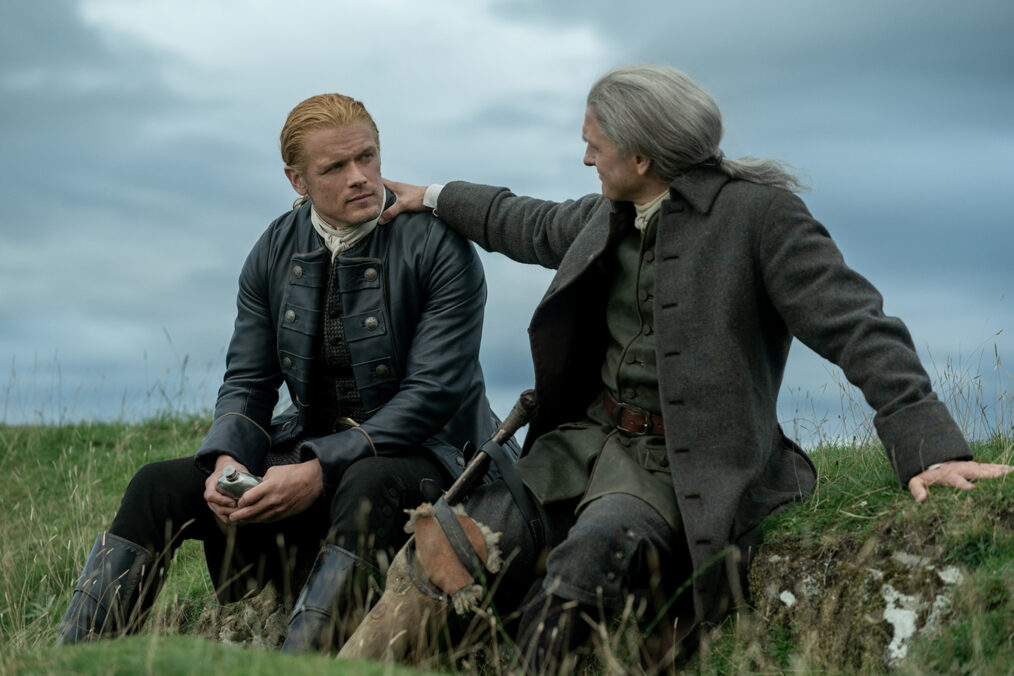 Sam Heughan as Jamie and Steven Cree as Ian Murray in 'Outlander' Season 7 Part 2