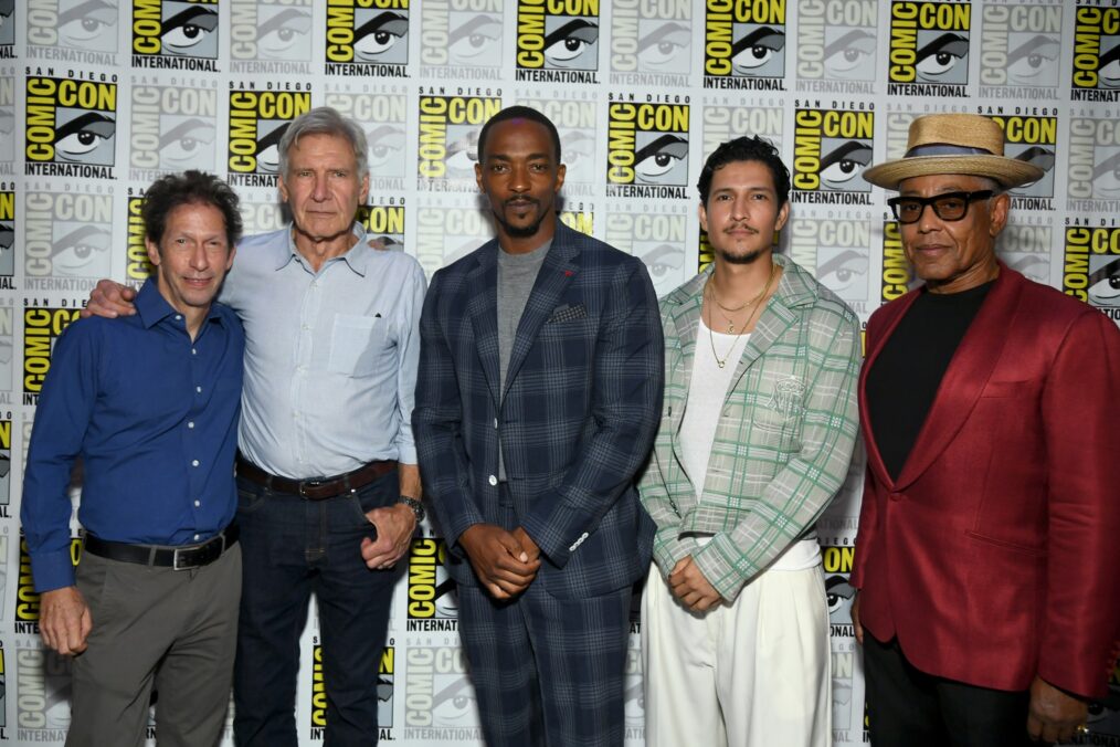 Tim Blake Nelson, Harrison Ford, Anthony Mackie, Danny Ramirez, and Giancarlo Esposito from 'Captain America: Brave New World' at SDCC 2024