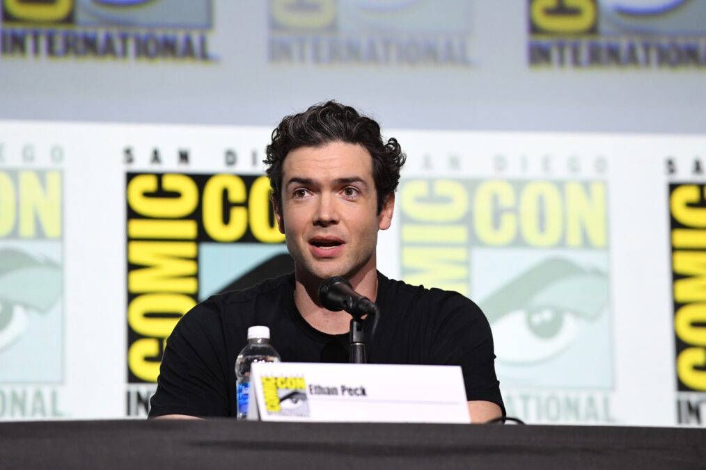 Ethan Peck attends the 'Star Trek' panel at SDCC 2024