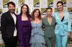 Tim Rozon, Melanie Scrofano, Emily Andras, Dominique Provost-Chalkley, and Katherine Barrell from 'Wynonna Earp: Vengeace' at SDCC 2024