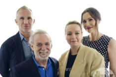 Justin Haythe, Erwin Stoff, Samantha Morton and Minnie Driver of 'Serpent Queen' at TCA 2024
