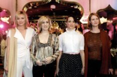 Cynthia Nixon as Miranda Hobbes, Kristin Davis as Charlotte York, Sarah Jessica Parker as Carrie Bradshaw, and Kim Cattrall as Samantha Jones in 'Sex and the City'
