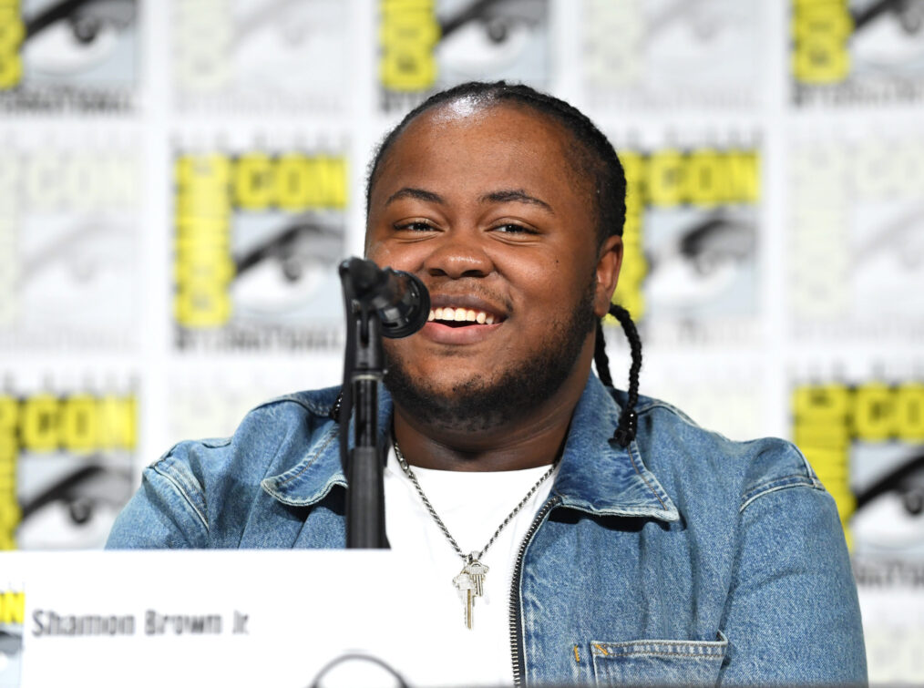 Shamon Brown Jr. speaks onstage at 
