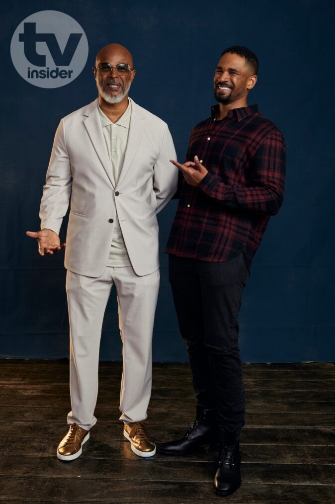 'Poppa's House' stars Damon Wayans and Damon Wayans Jr. in TV Insider's portrait studio at TCA Summer 2024