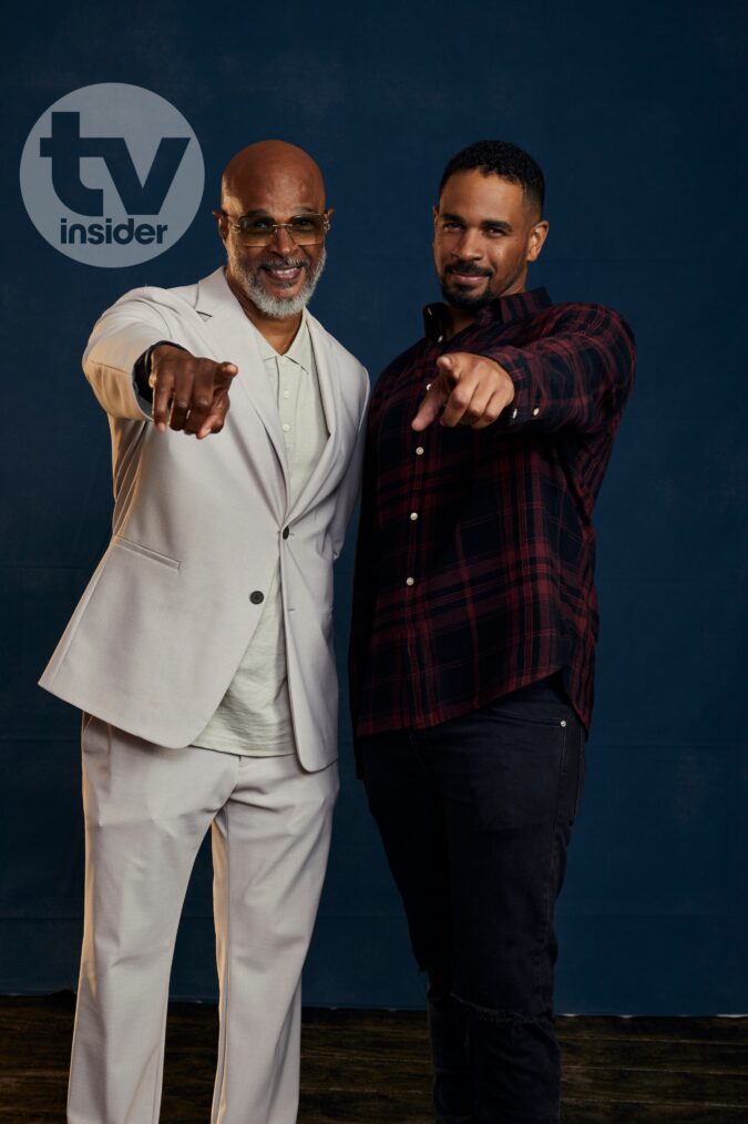 'Poppa's House' stars Damon Wayans and Damon Wayans Jr. in TV Insider's portrait studio at TCA Summer 2024