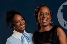 'Poppa's House' stars Tetona Jackson and Essence Atkins in TV Insider's portrait studio at TCA Summer 2024