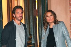 Kevin Kane and Mariska Hargitay on the set of 'Law & Order: SVU' Season 26