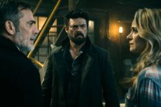 Jeffrey Dean Morgan, Karl Urban, and Shantel VanSanten in 'The Boys' Season 4