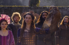 Lou Gala as Neifile, Douggie McMeekin as Tindaro, Tanya Reynolds as Licisca, Amar Chadha-Patel as Dioneo and Tony Hale as Sirisco in 'The Decameron' Season 1 Episode 3