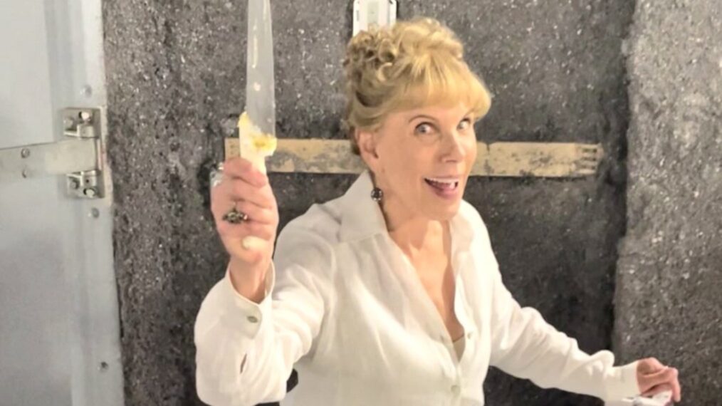 Christine Baranski celebrates 'The Gilded Age's 2024 Emmy nominations on set of Season 3