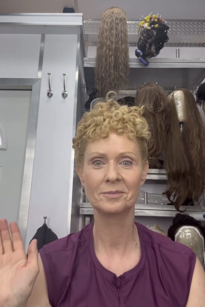 Cynthia Nixon behind the scenes of 'The Gilded Age' Season 3