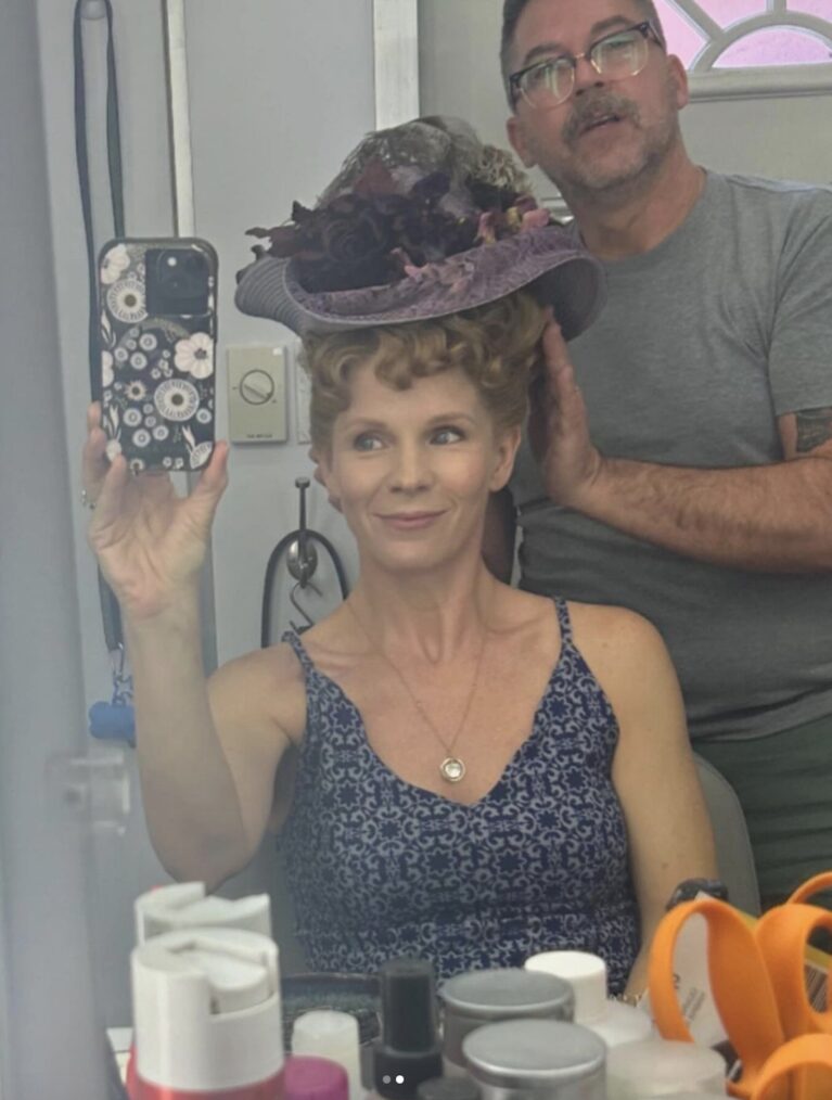 Kelli O'Hara behind the scenes of 'The Gilded Age' Season 3