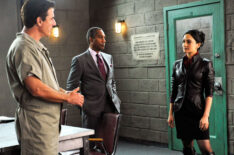 Chris Noth as Peter Florrick, Joe Morton as Daniel Golden and Archie Panjabi as Kalinda Sharma in 'The Good Wife'