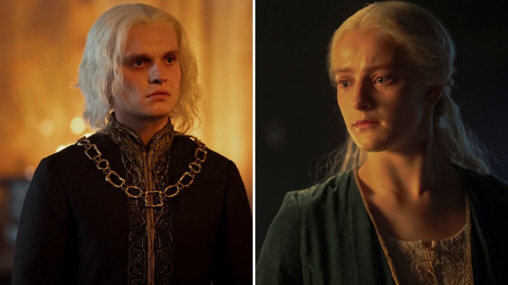 Tom Glynn Carney and Phia Saban in 'House of the Dragon'